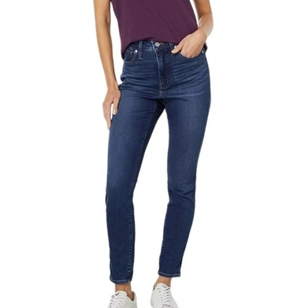 Madewell Curvy High Rise Skinny Jeans Size 25 In Coronet Wash Dark Wash Stretch